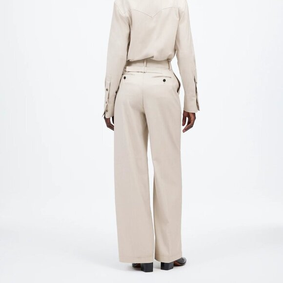 Madewell Harlow Wide-Leg Trouser Brushed Twill Stone Size 6/M NWT - Picture 3 of 12